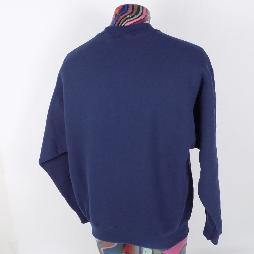 Vintage Blue WHITETAIL DEER Sweatshirt Large - Picture 7 of 8